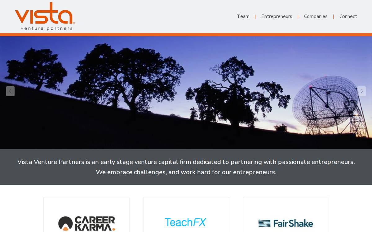 Vista Venture Partners website preview