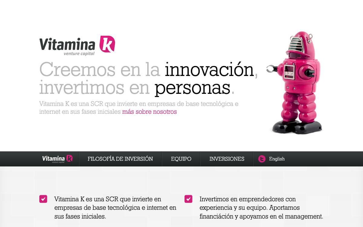 Vitamina K Venture Capital S.C.R, S.A. website preview