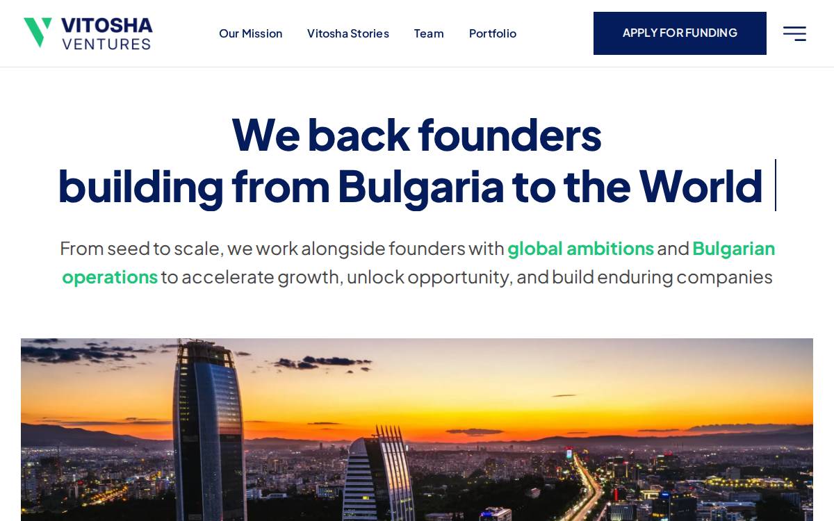 Vitosha Venture Partners website preview
