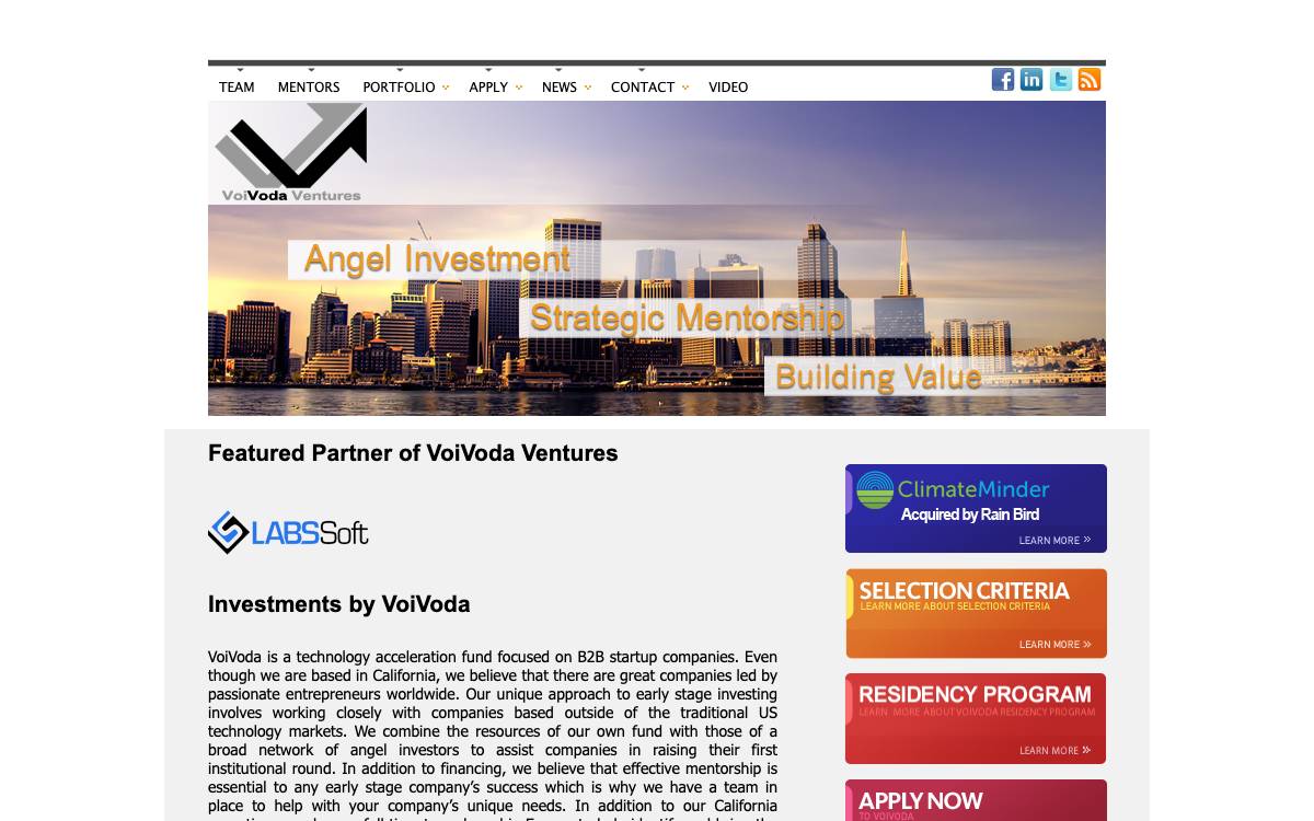 VoiVoda Ventures website preview