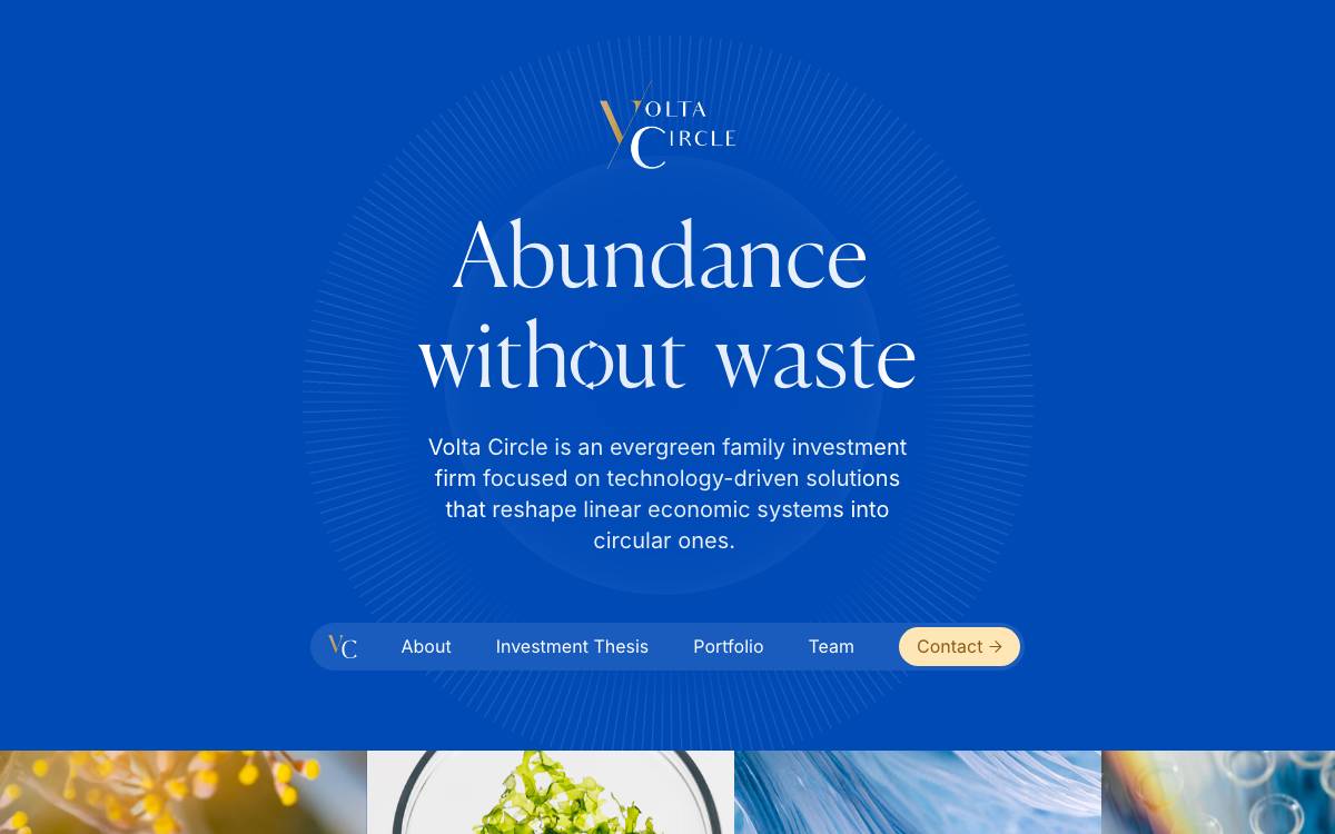Volta Circle website preview