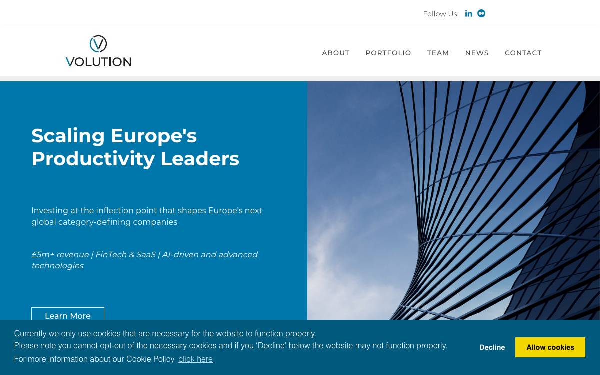 Volution Ventures website preview