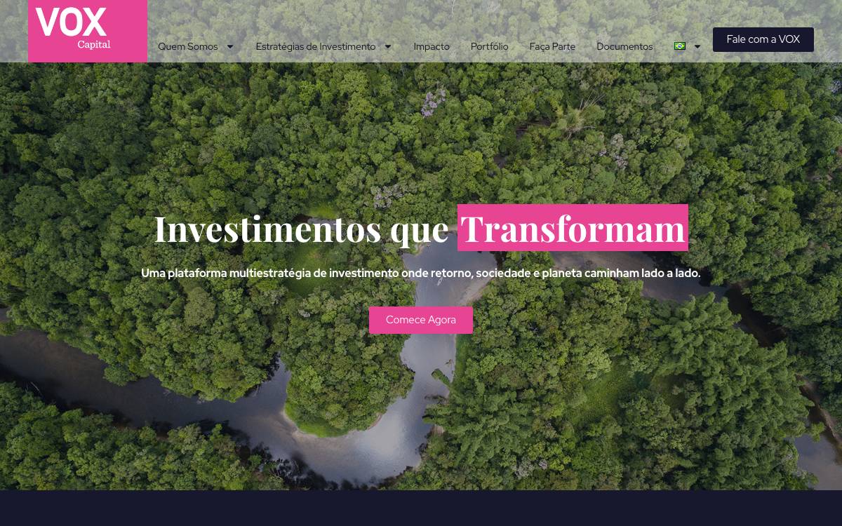 Vox Capital website preview