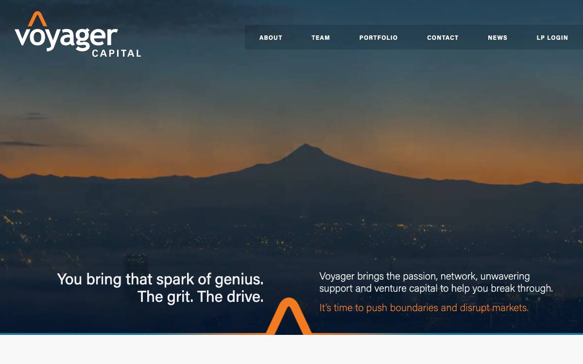 Voyager Capital website preview