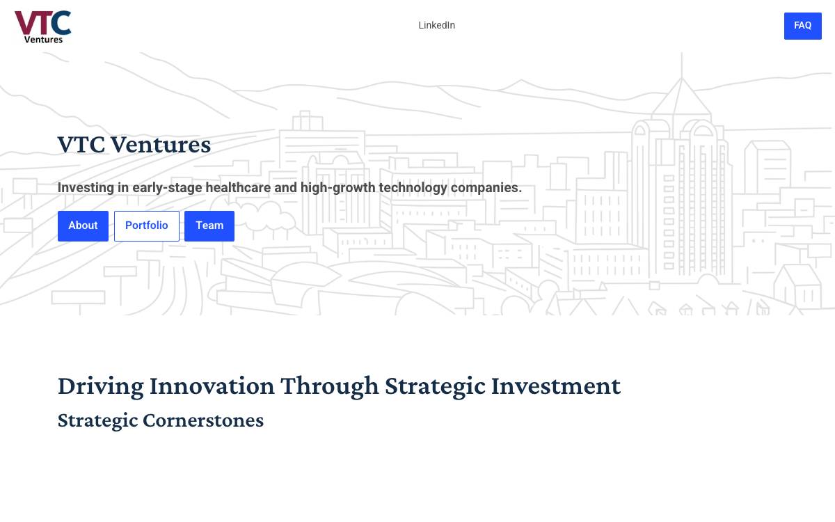 VTC Ventures website preview