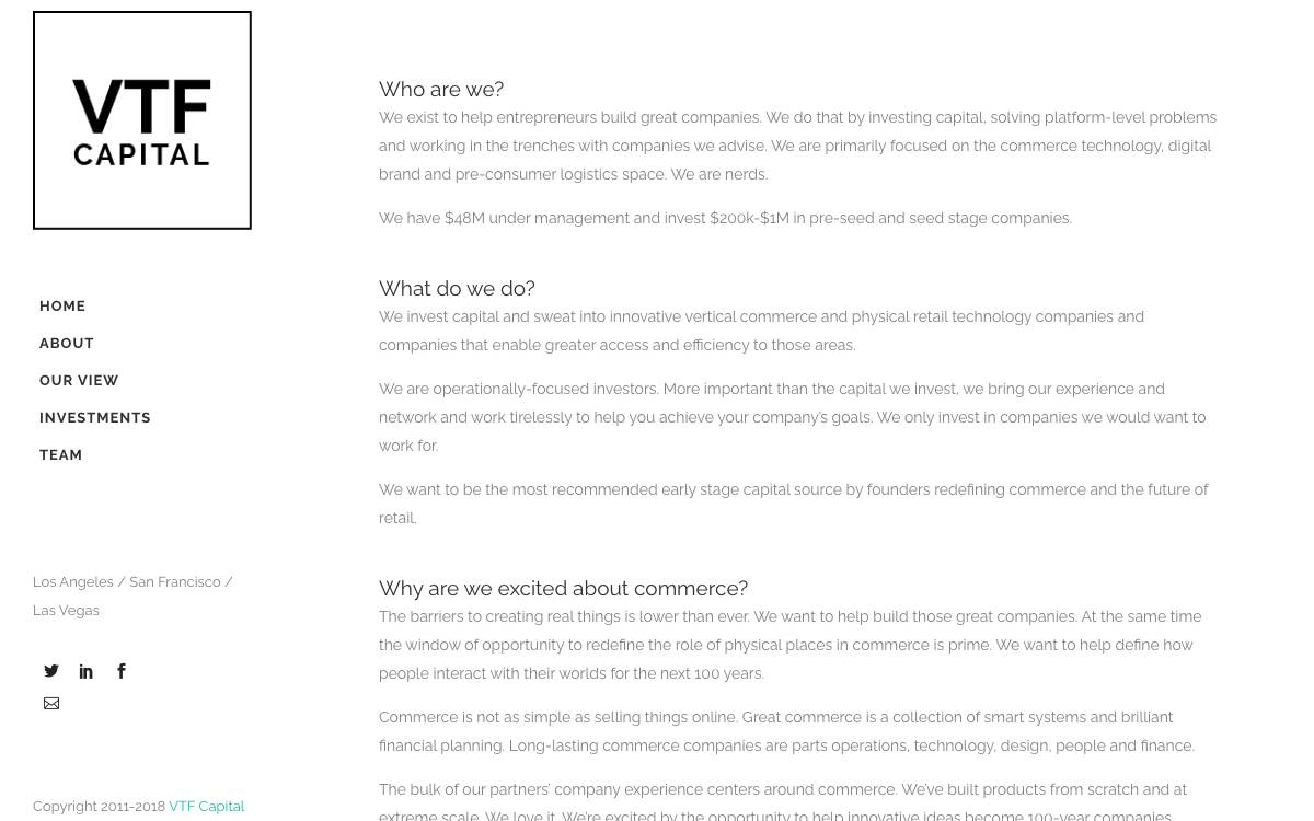 VTF Capital website preview