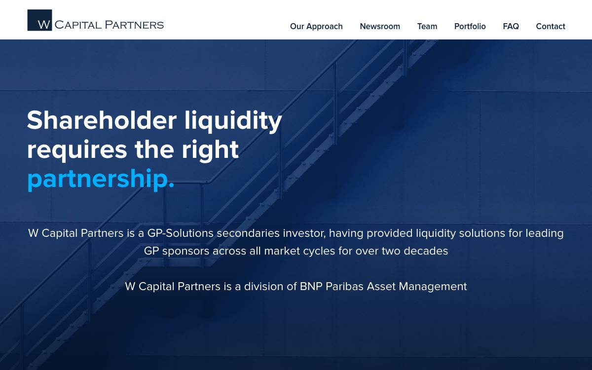 W Capital Partners website preview