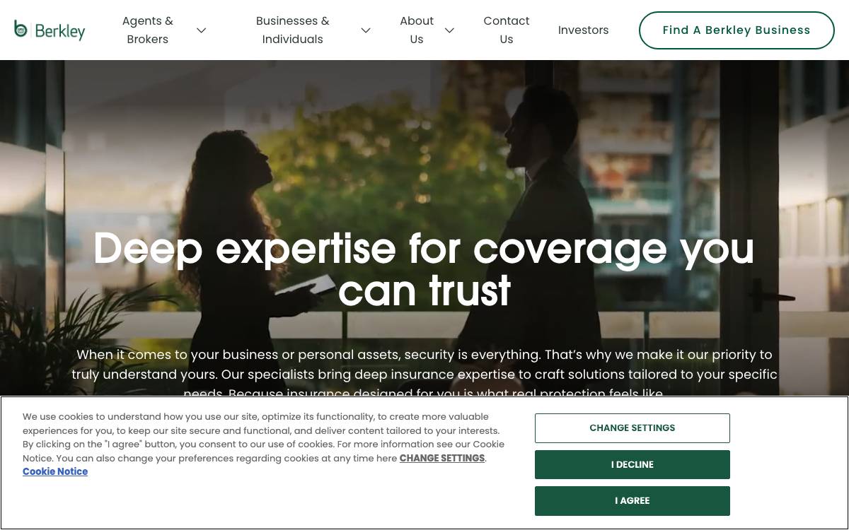 W. R. Berkley website preview
