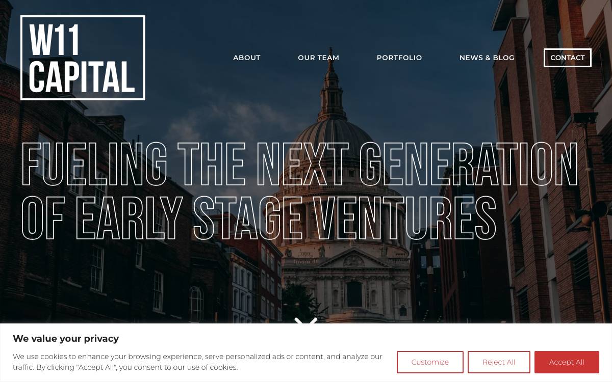 W11 Capital website preview
