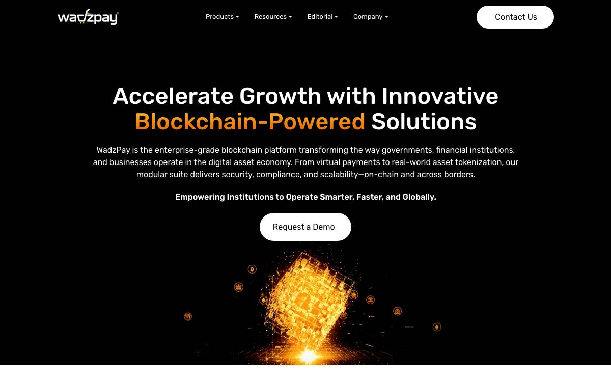 WadzPay website preview