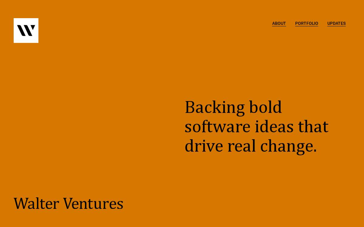 Walter Ventures website preview