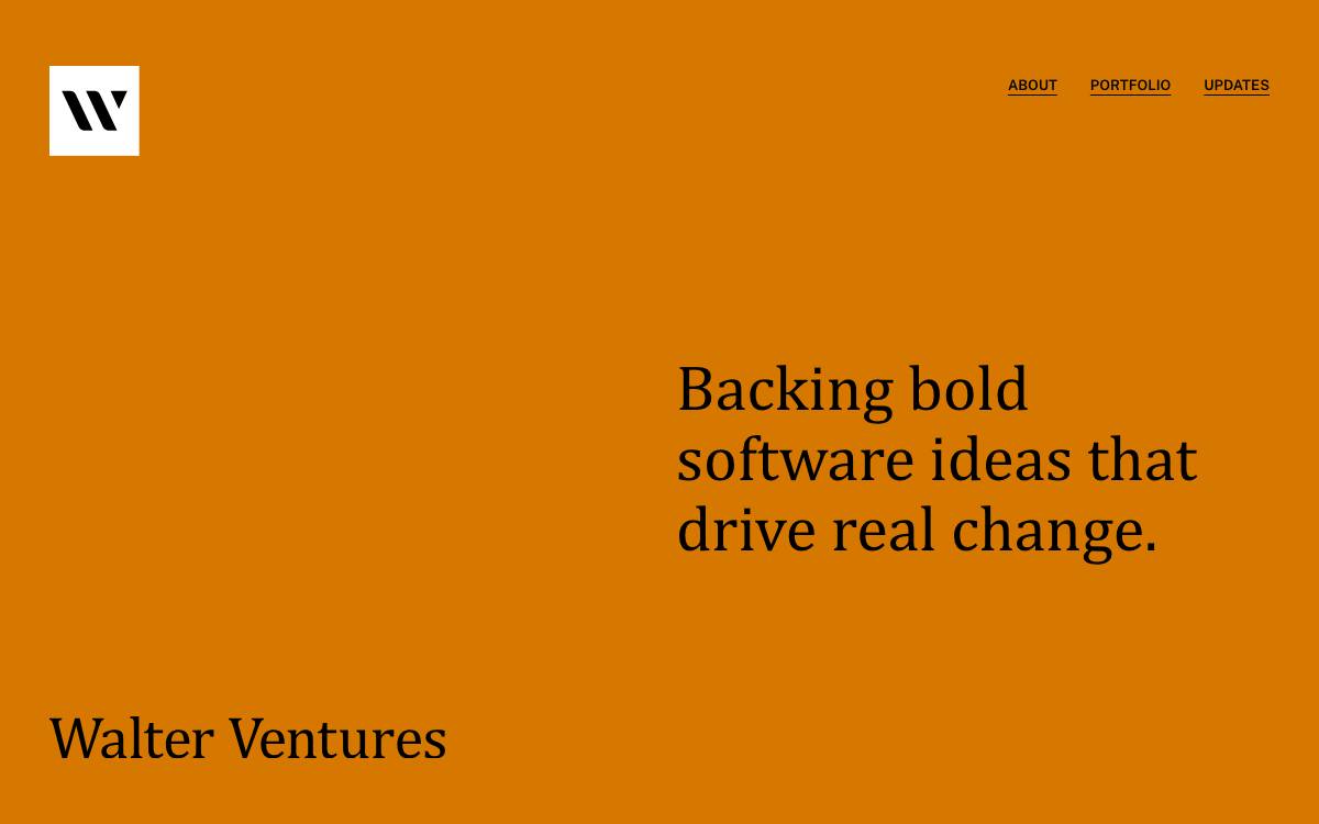 Walter Ventures website preview