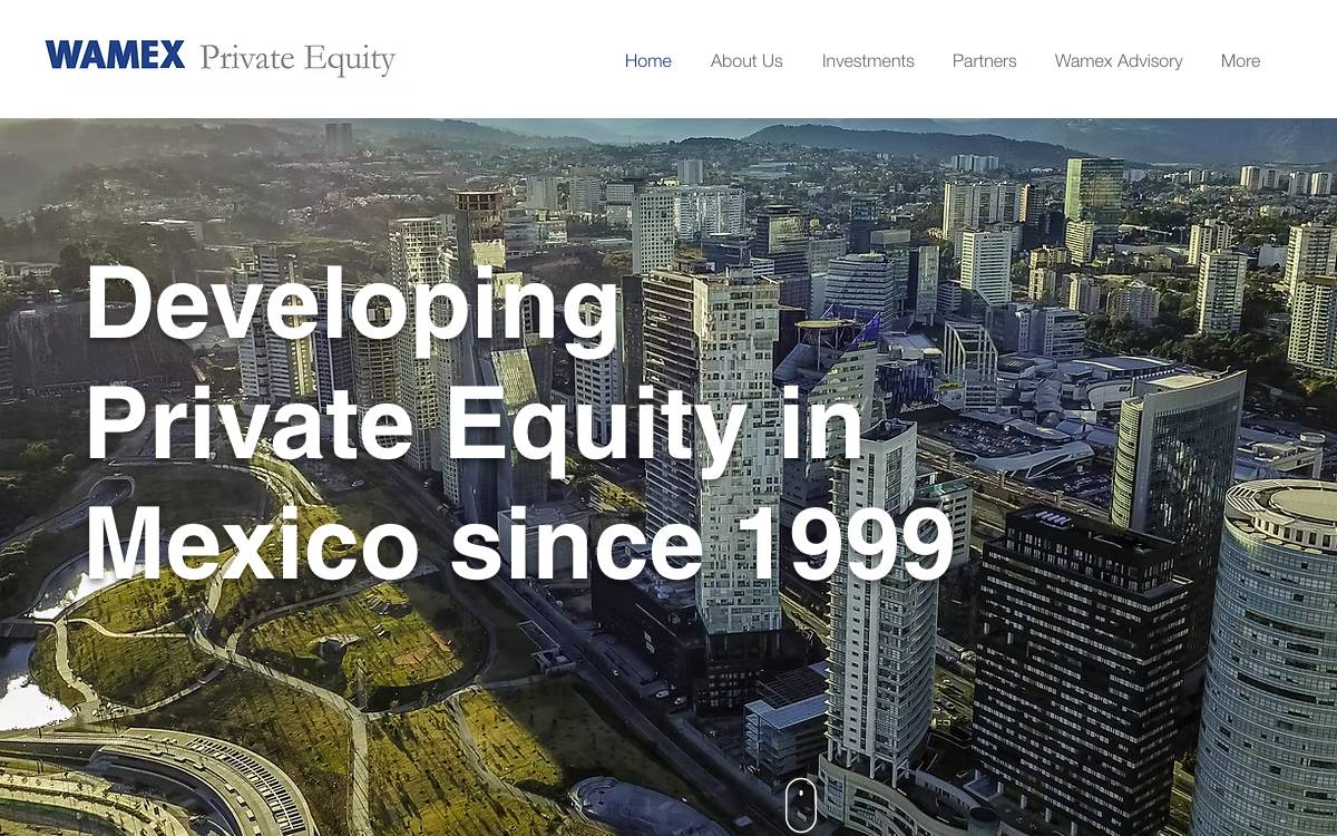 WAMEX Private Equity website preview