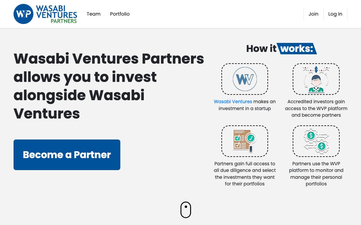 Wasabi Ventures website preview