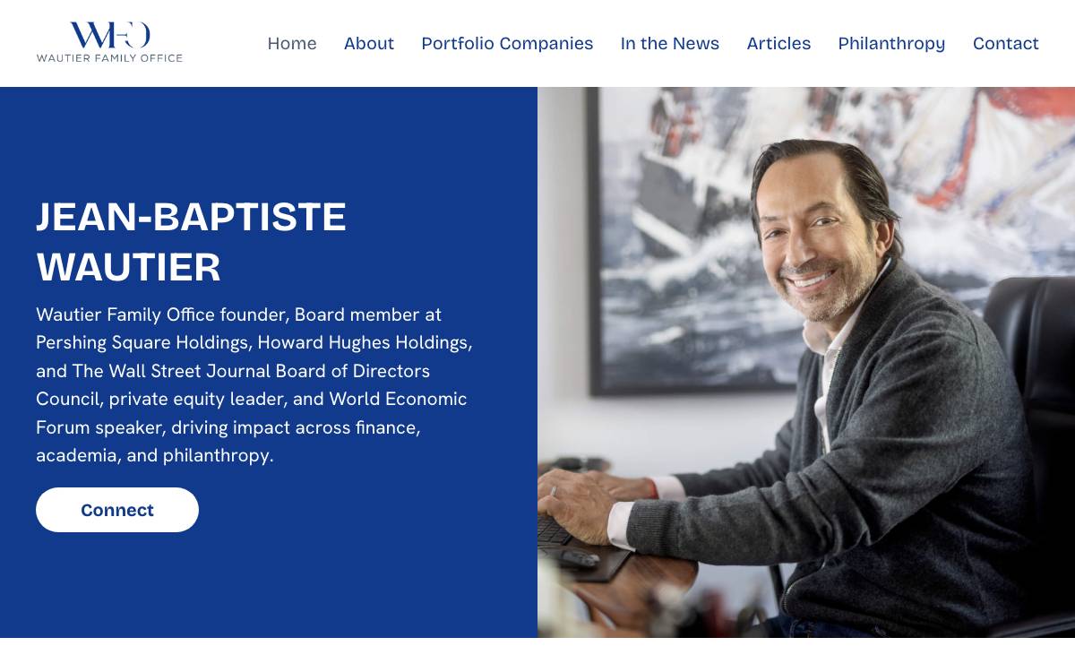Wautier Family Office website preview