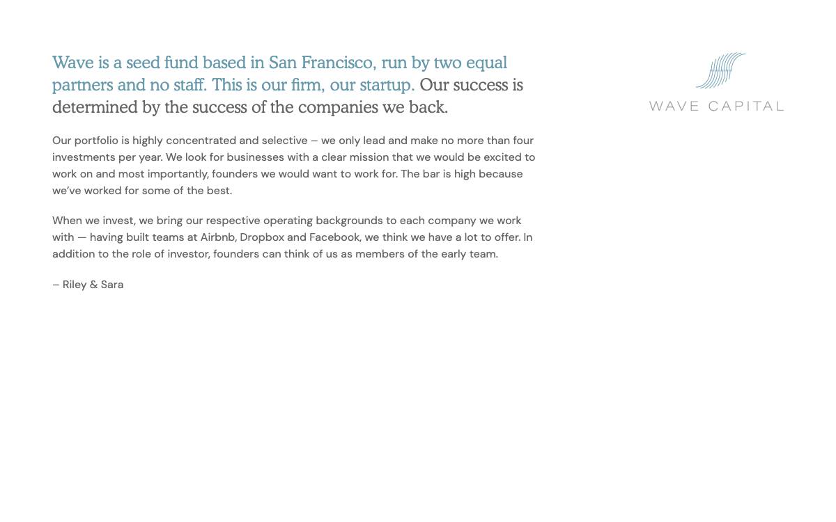 Wave Capital website preview
