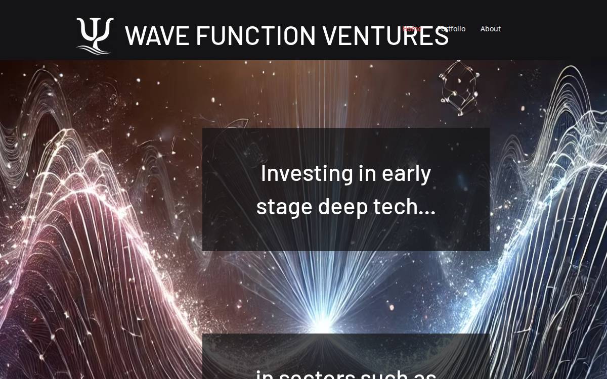 Wave Function Ventures website preview