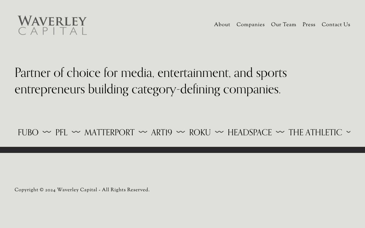 Waverley Capital website preview