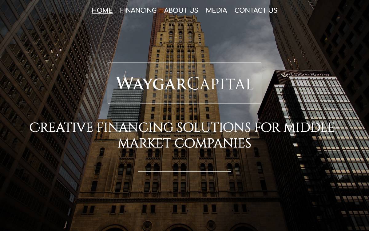 Waygar Capital website preview