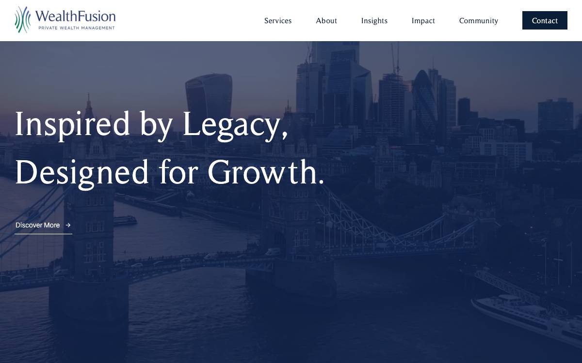 WealthFusion website preview