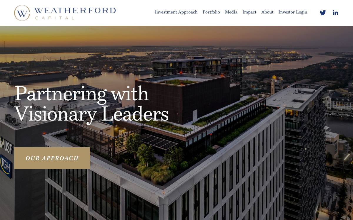 Weatherford Capital website preview