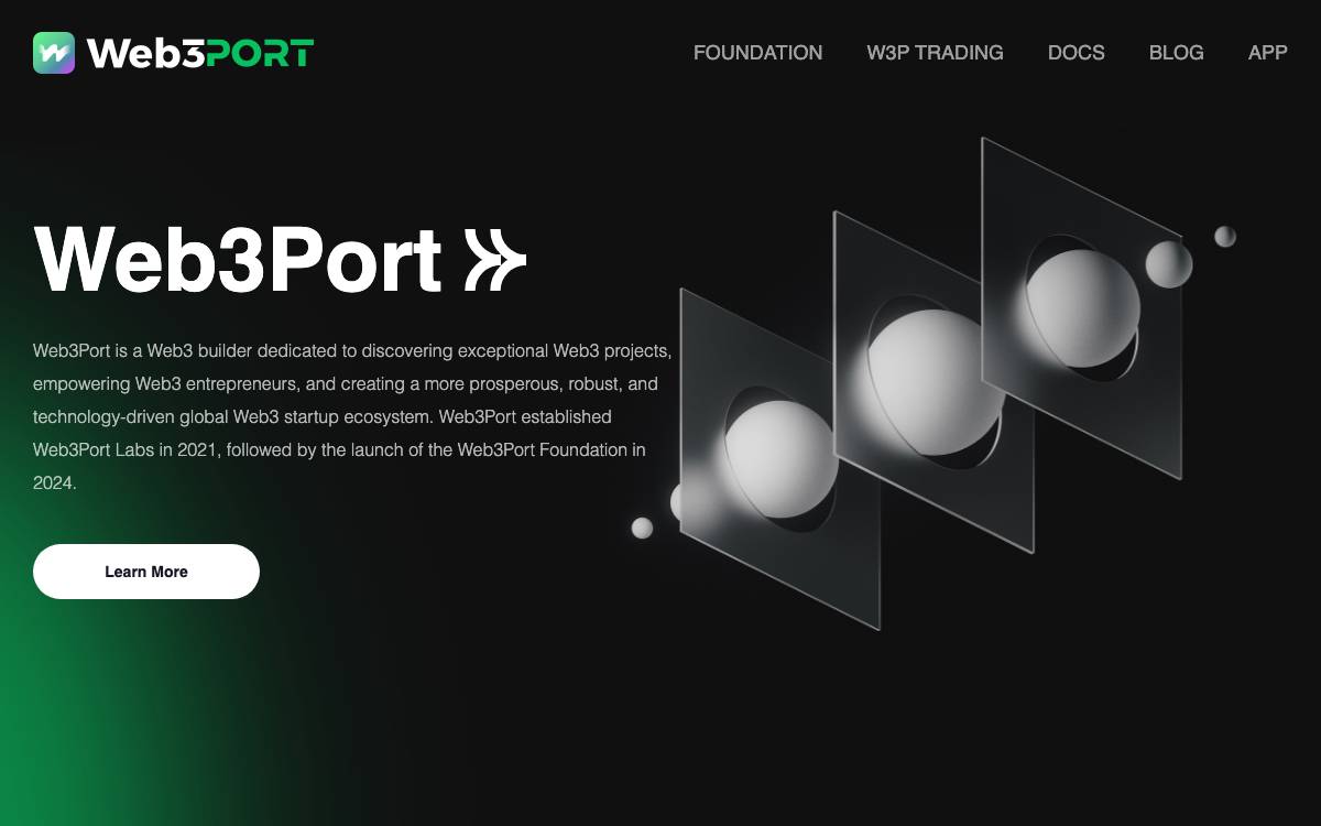 Web3Port Labs website preview