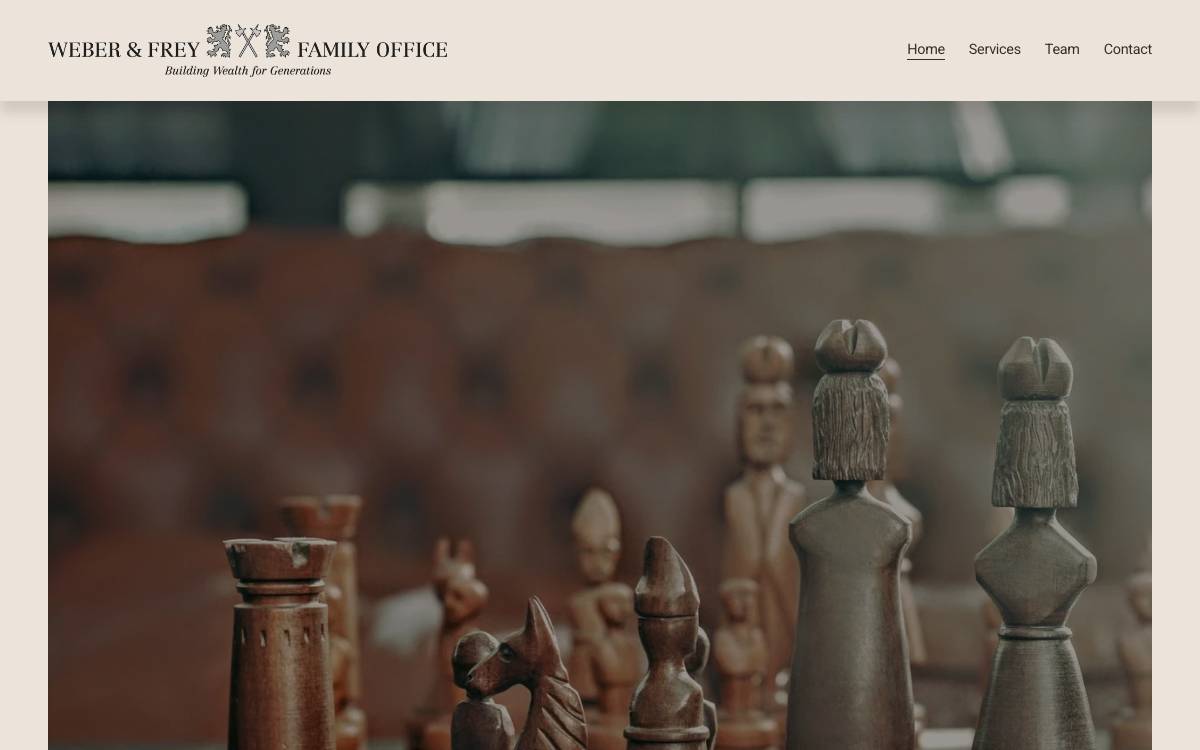 Weber & Frey Family Office AG website preview
