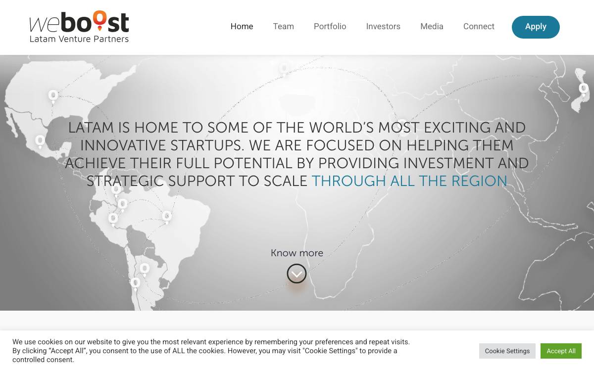 WeBoost website preview