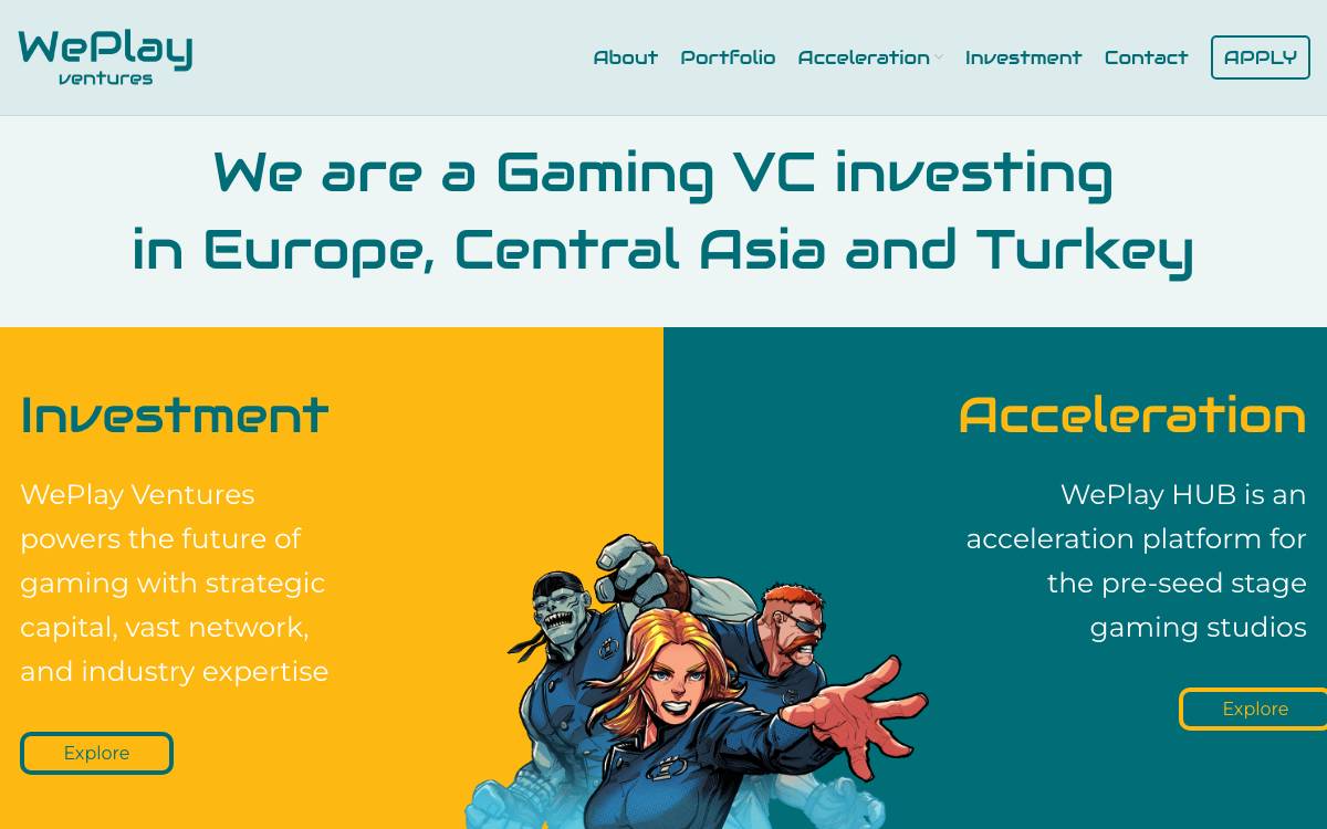 WePlay Ventures website preview
