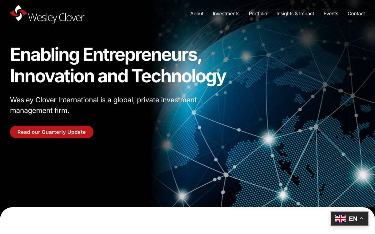 Wesley Clover International Corporation website preview