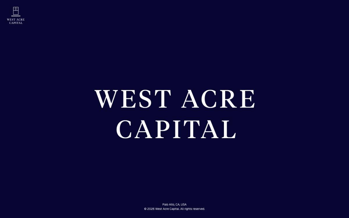 West Acre Capital website preview