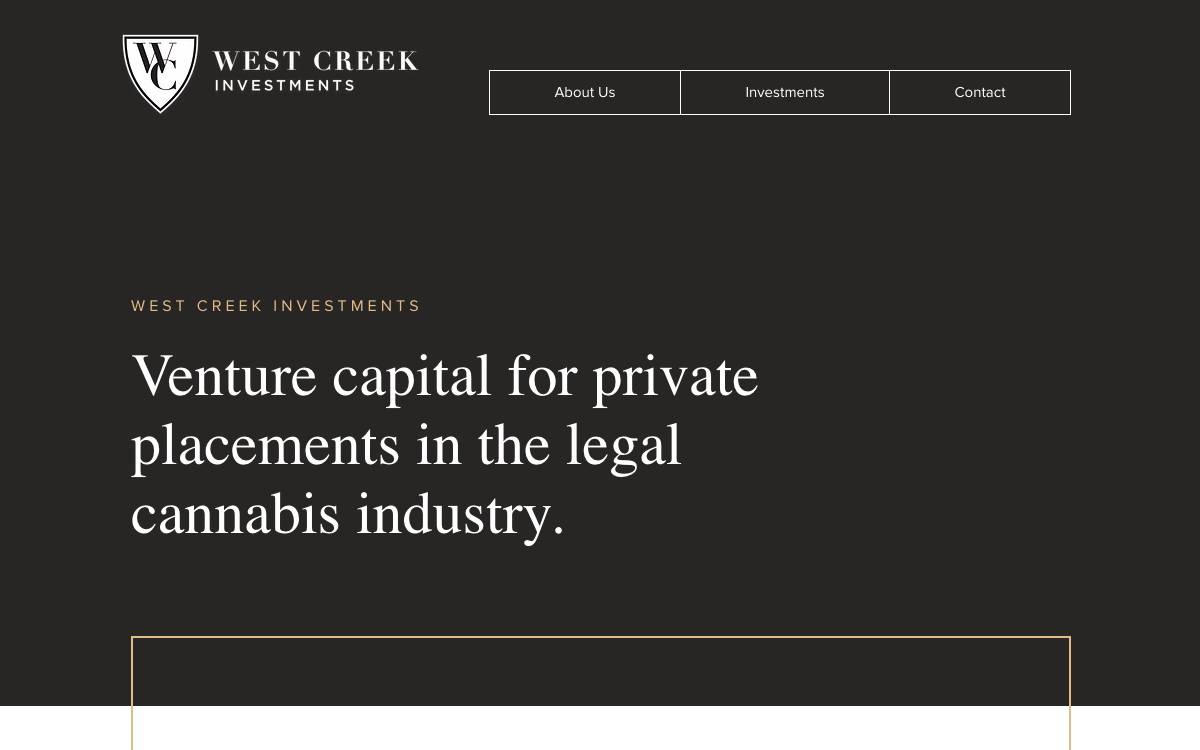West Creek Investments website preview