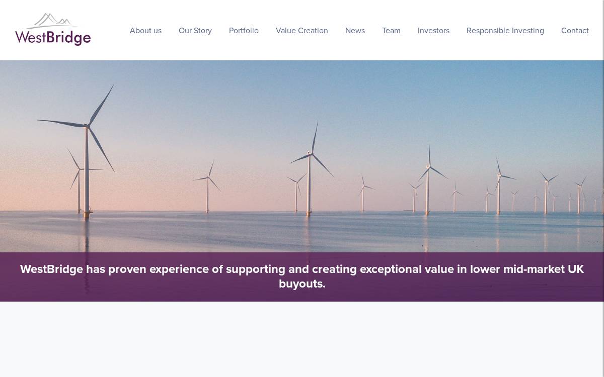 WestBridge Capital website preview