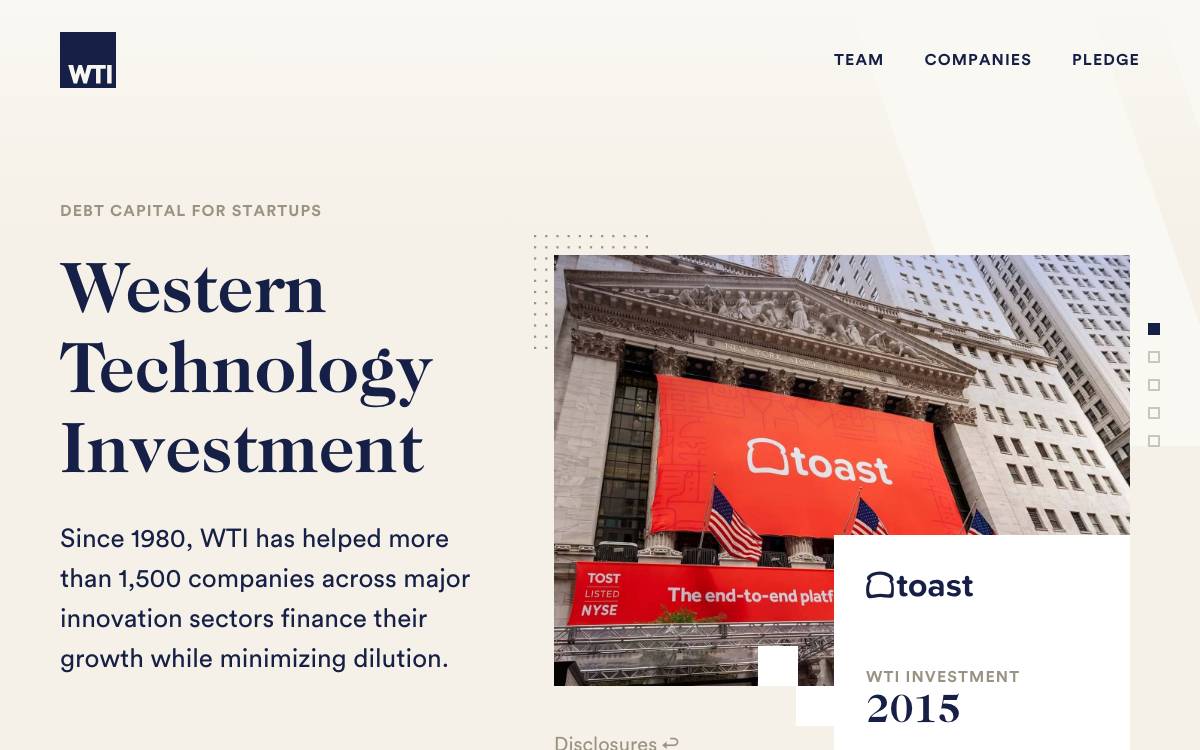 Western Technology Investment website preview