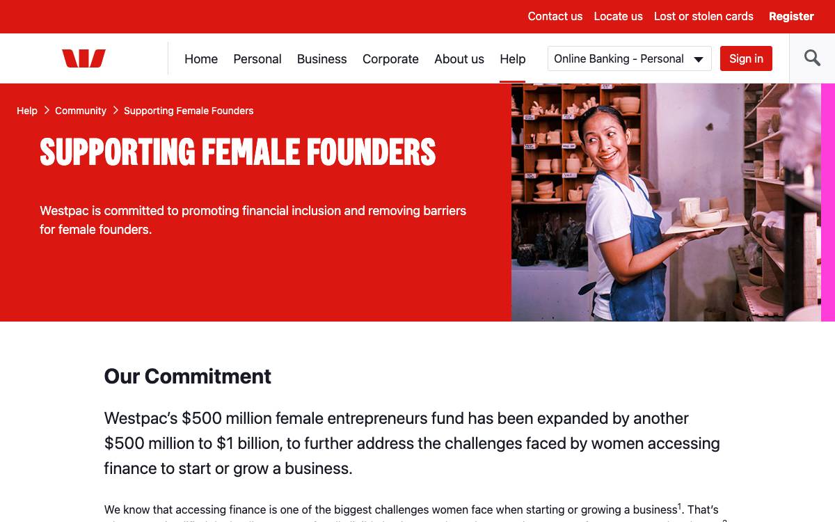 Westpac UNSW 10x Accelerator Scholarships website preview
