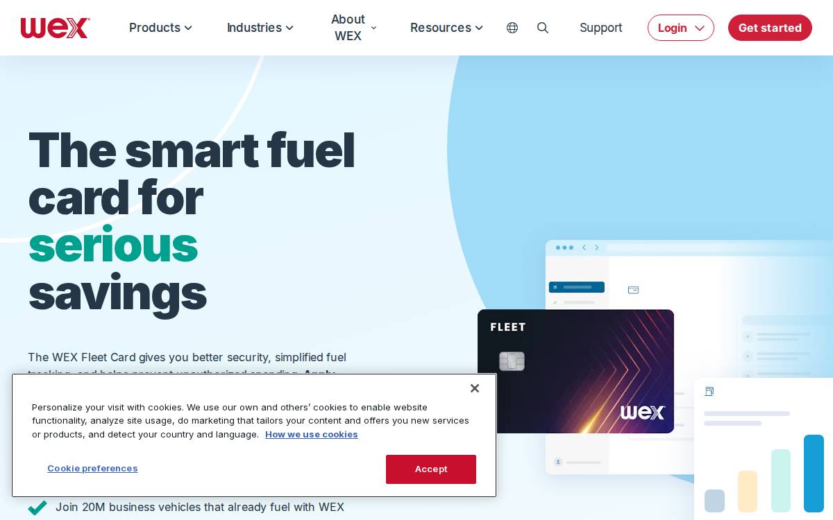 WEX website preview