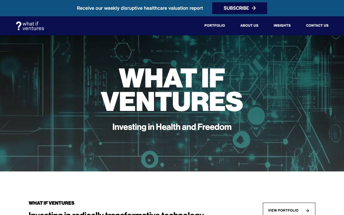 What If Ventures website preview