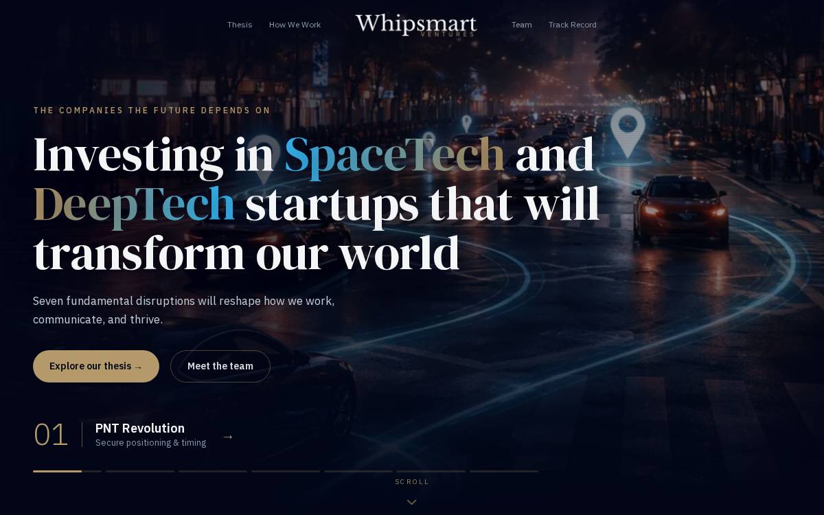 Whipsmart Ventures website preview