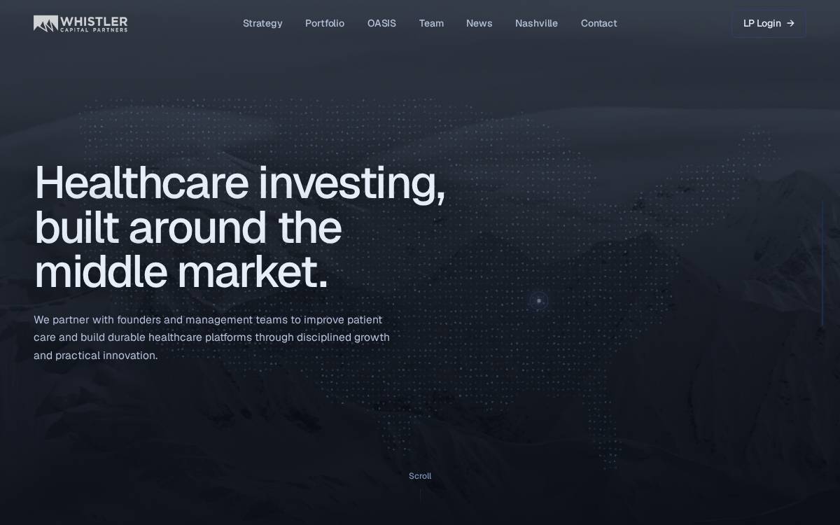 Whistler Capital Partners website preview