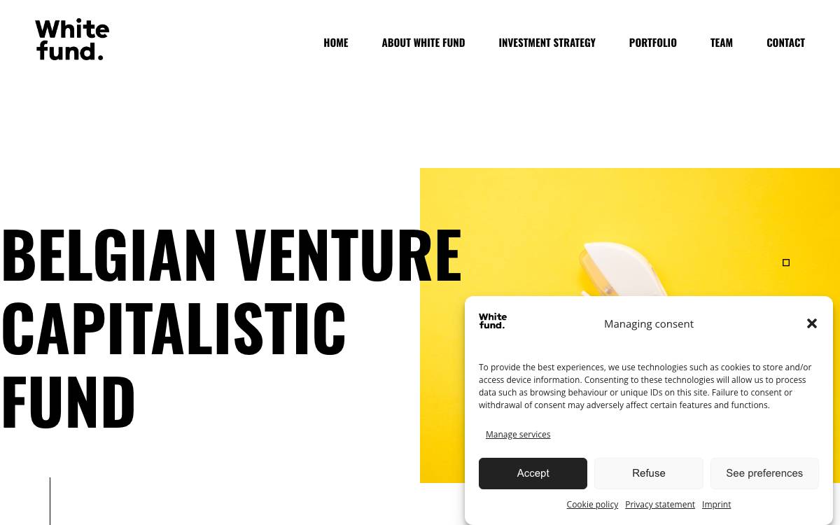 White Fund website preview