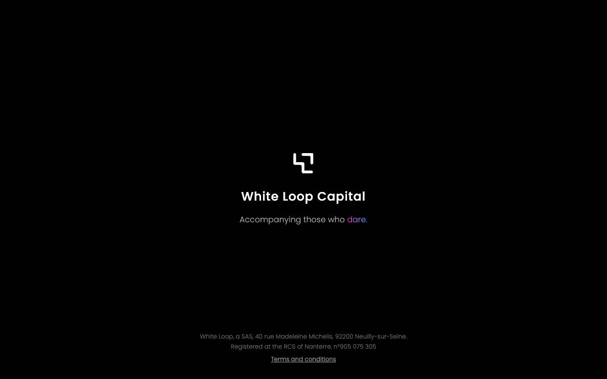 White Loop Capital website preview