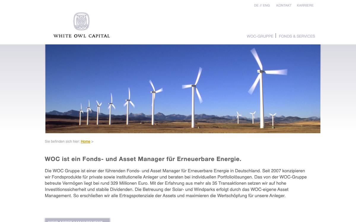 White Owl Capital website preview
