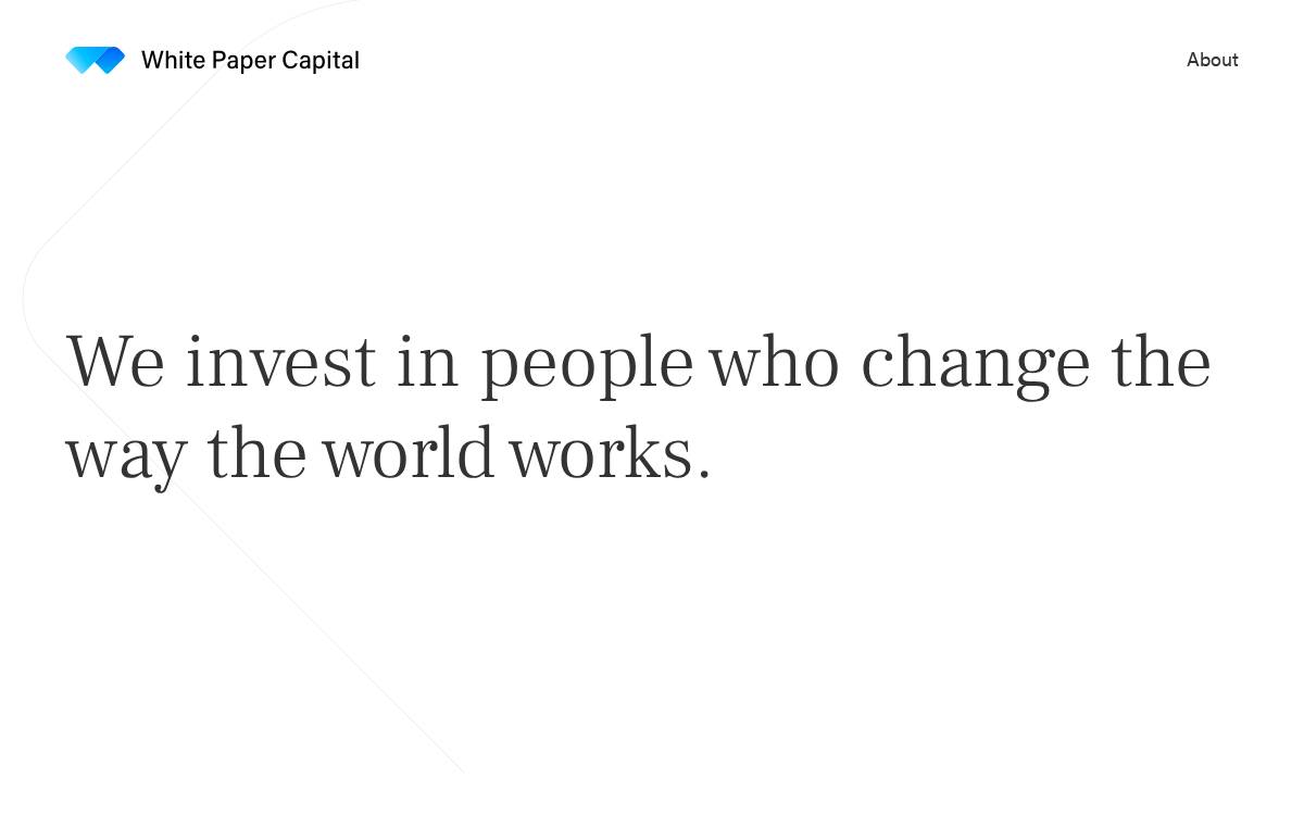 White Paper Capital website preview