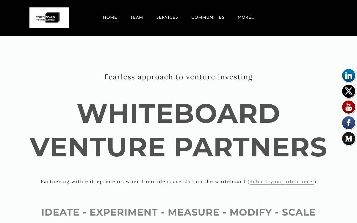 Whiteboard Venture Partners website preview