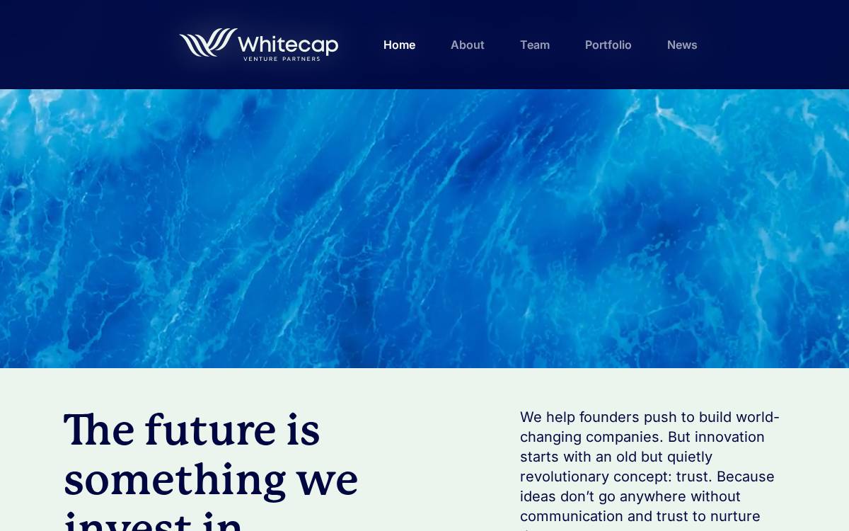 Whitecap Venture Partners website preview