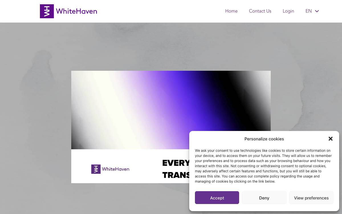 WhiteHaven Venture website preview