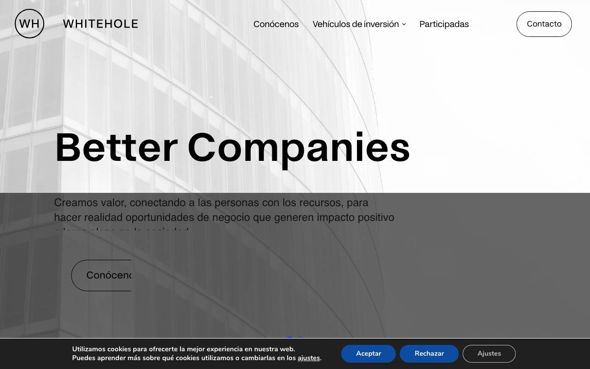 Whitehole website preview