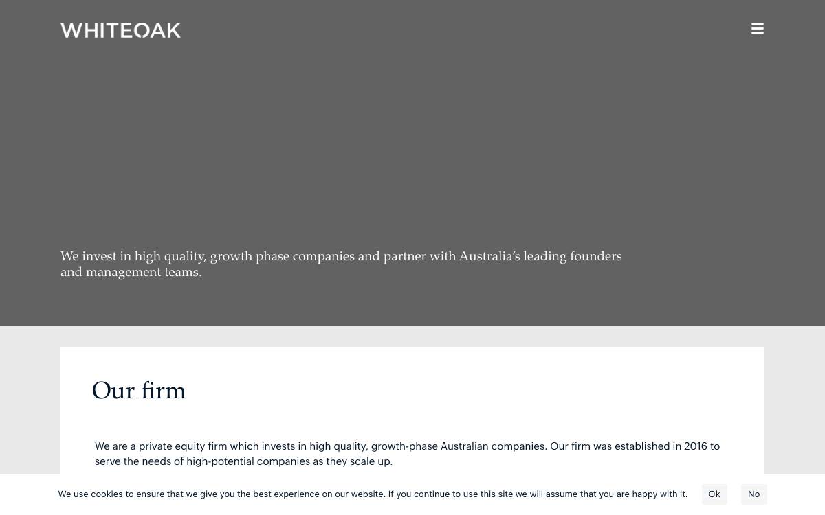 Whiteoak website preview