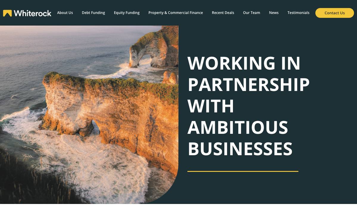 Whiterock Finance website preview