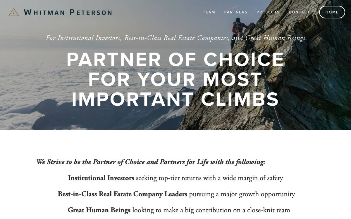 Whitman Peterson website preview